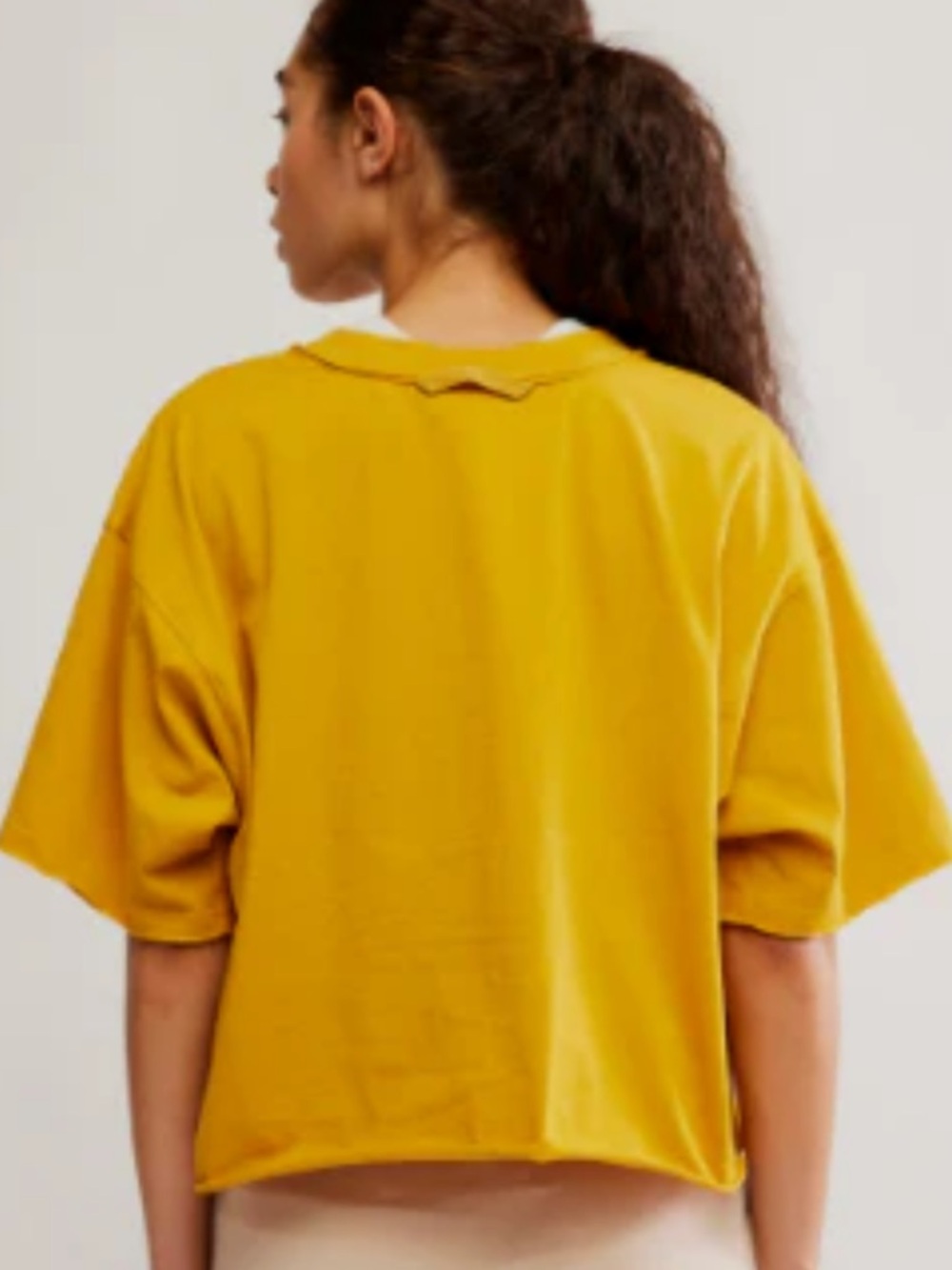 FP Movement by Free People Mustard Yellow Graphic Crew Tee - Picture 3 of 9